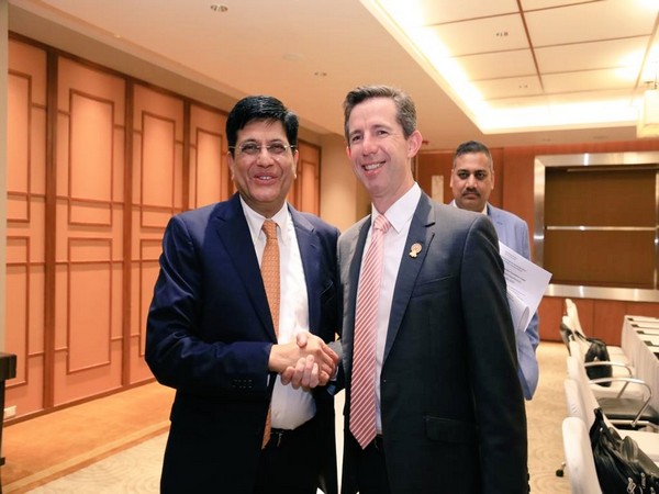 Union minister Piyush Goyal and his Australian counterpart Simon Birmingham