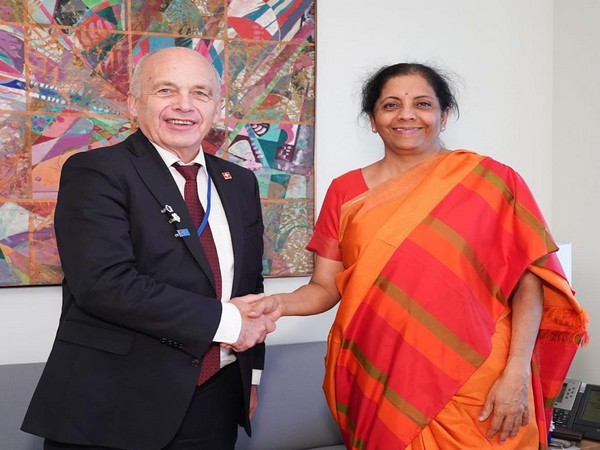 Finance Minister Nirmala Sitharaman met Swiss President Ueli Maurer (Picture tweeted by Embassy of India to Switzerland)