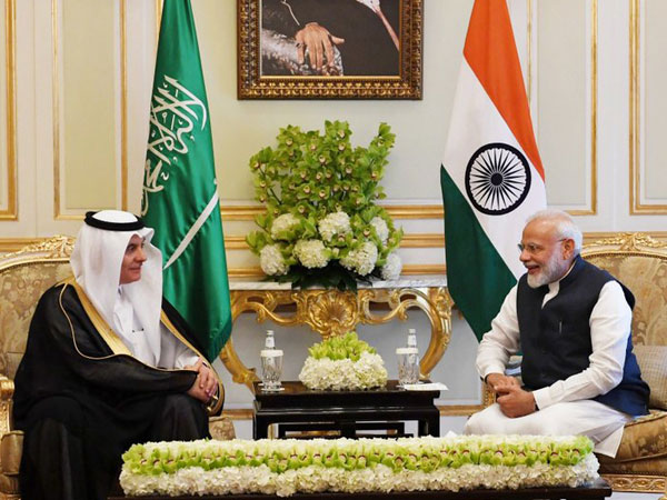 Prime Minister Narendra Modi meets Saudi Arabia's Minister of Environment Abdulrahman bin Abdulmohsen Al-Fadley