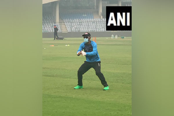 Bangladesh's Liton Das during a training session at Arun Jaitley Stadium