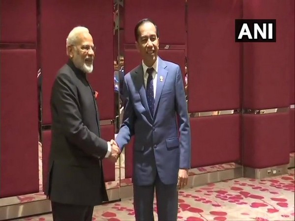Prime Minister Narendra Modi with his Indonesian President Joko Widodo