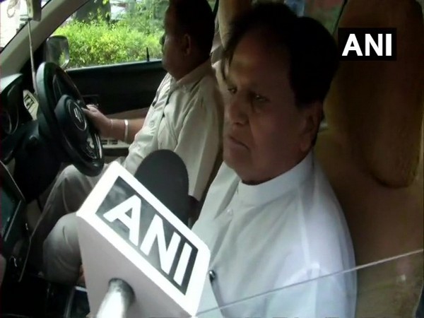 Senior Congress leader Ahmed Patel after meeting Union Minister Nitin Gadkari in New Delhi on Wednesday.