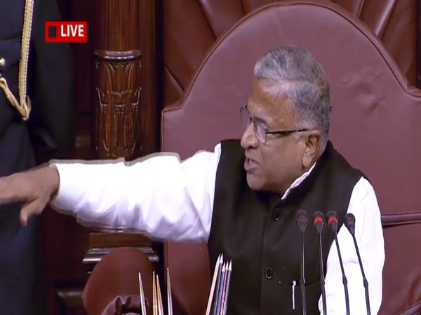 Rajya Sabha Deputy Chairman Harivansh Narayan Singh in the Rajya Sabha on Thursday. Photo/RSTV