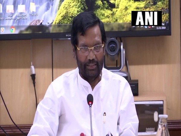 Union Minister Ram Vilas Paswan while speaking to the reporters on Thursday (Photo/ANI)