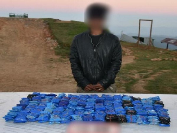 The apprehended man, along with the recovered materials, have been handed over to the police