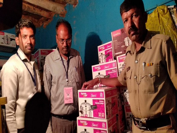 EC seizes 53 pressure cookers from a house in poll-bound Hoskote. Photo/ANI