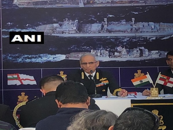 Navy Chief Admiral Karambir Singh addressing the Navy Day press conference. Photo/ANI