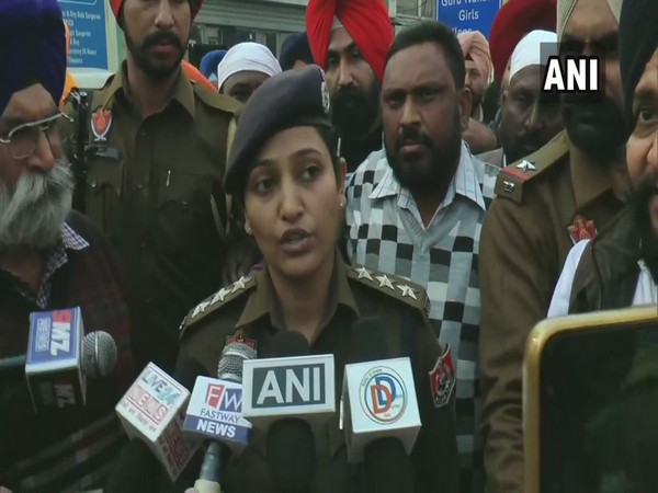 ACP Rupinder Kaur Bhatti speaking to media persons on Wednesday in Ludhiana. Photo/ANI