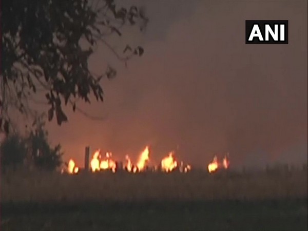Farmers continued to burn stubble in Ludhiana on Saturday.