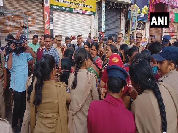 TSRTC employees clash with police in Hyderabad on Tuesday.