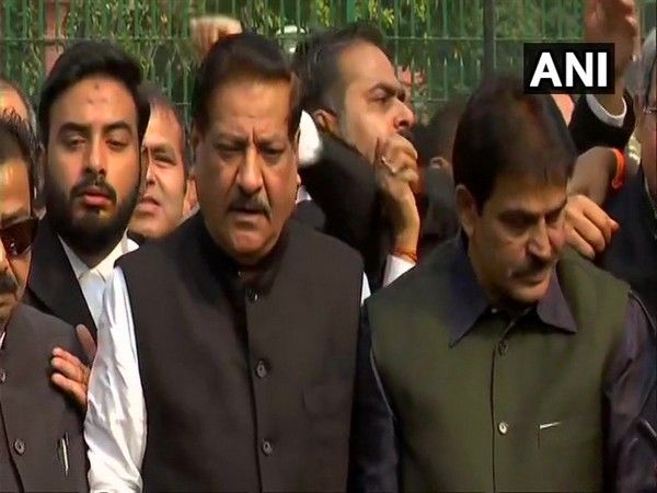 Congress leader Prithviraj Chavan speaking to media persons on Tuesday (Photo/ANI)