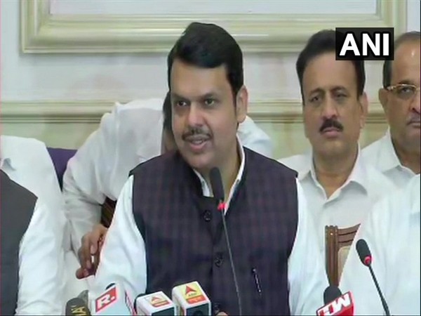 Devendra Fadnavis addressing a press conference in Mumbai on Tuesday. Photo/ANI