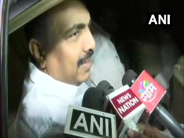 NCP leader Jayant Patil speaking to reporters in Mumbai on Tuesday. Photo/ANI