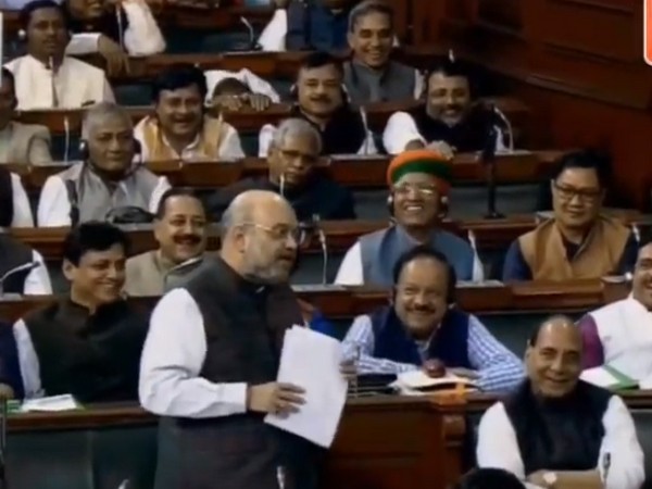 Union Home Minister Amit Shah during his address in the Lok Sabha on Wednesday.