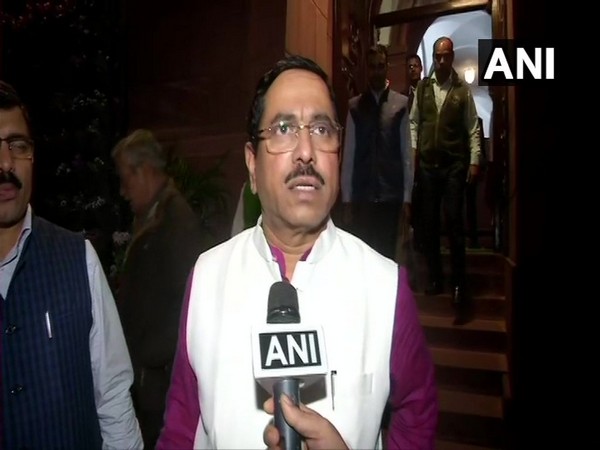 Minister of Parliamentary Affairs Pralhad Joshi talking to ANI on Wednesday. Photo/ANI