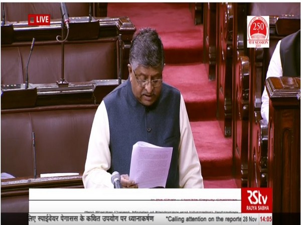 Union Minister Ravi Shankar Prasad speaking in the Rajya Sabha on Thursday.