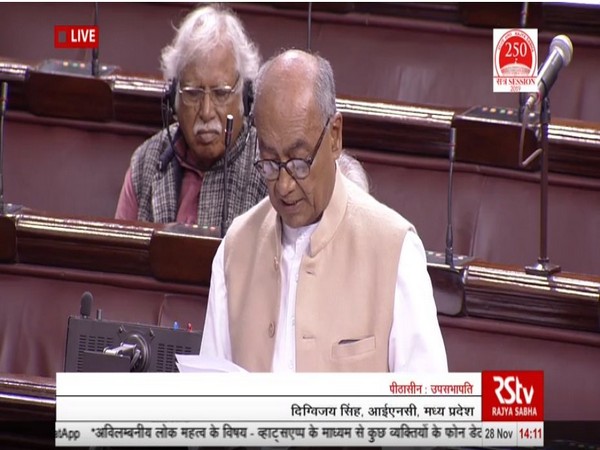 Congress leader Digvijaya Singh speaking in Rajya Sabha on Thursday (Photo/ANI)