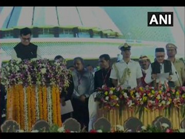 Congress leader Balasaheb Thorat was sworn-in as minister. Photo/ANI