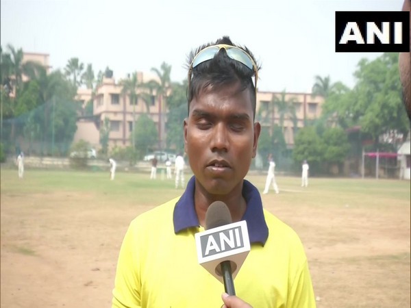 Kalia Pradhan, native of Ganjam district of Odisha, has been selected in India's Blind Cricket team for the bilateral series against Nepal at Kanpur and Dehradun. (Photo/ANI)