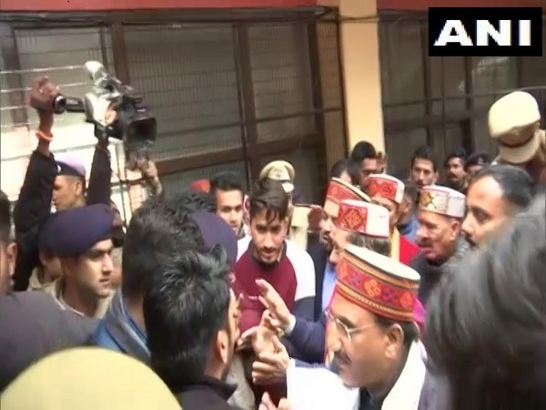 Visuals from the scuffle at HP University. (Photo/ANI)