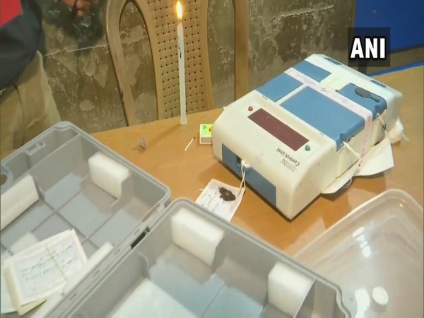 Visuals from an election booth in Jharkhand on Saturday. Photo/ANI