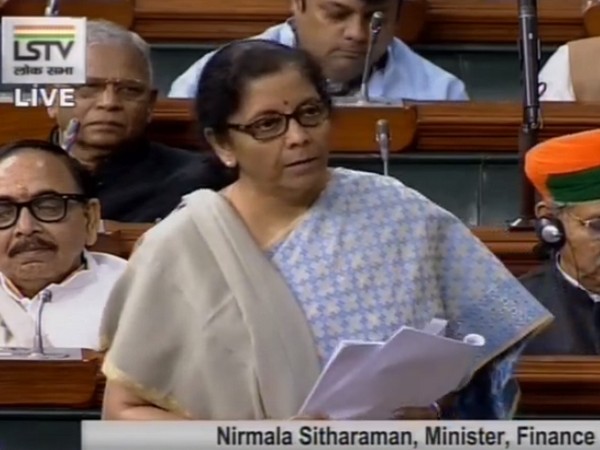 Finance Minister Nirmala Sitharaman speaking in Lok Sabha. 