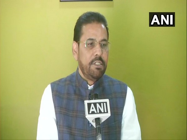 National Commission for Minorities Chairman Syed Ghayorul Hasan Rizvi talking to ANI in Lucknow, UP on Monday. Photo/ANI