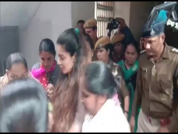 Model Payal Rohatgi being sent to eight-day judicial custody on Monday in Bundi. Photo/ANI