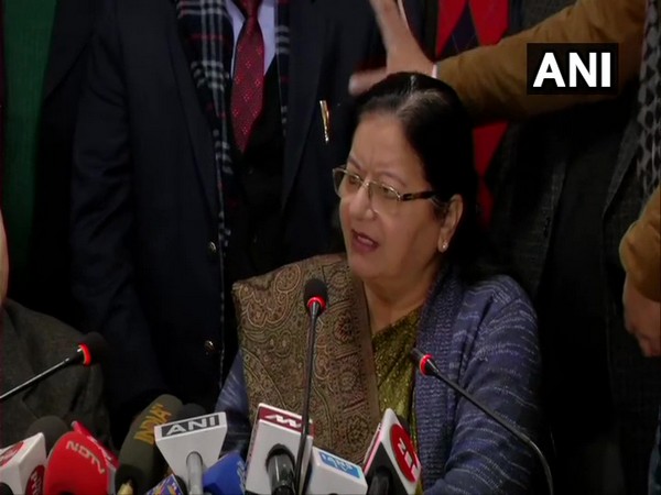 Jamia Millia Islamia Vice-Chancellor Najma Akhtar addressing a press conference on Monday. Photo/ANI