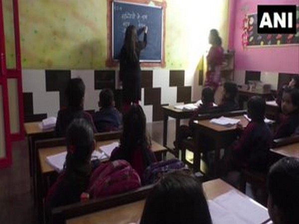 Children being taught in Haryana's Rohtak (Photo/ANI)