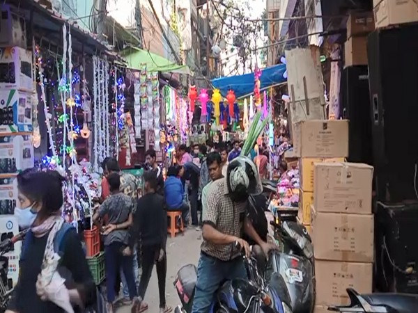 Visual from the Prayagraj electric market (Photo/ANI) 