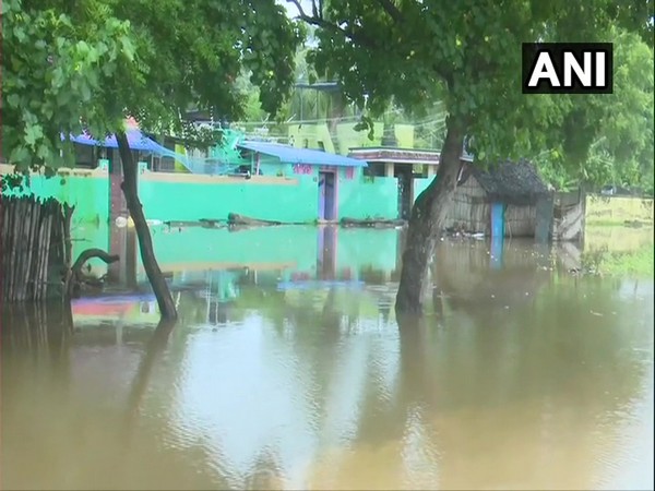 The waterlogged area of Raja Nagar in Rameswaram on Saturday