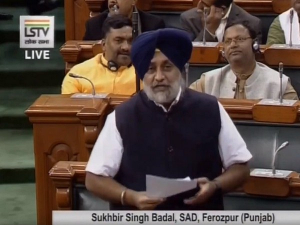 Shiromani Akali Dal MP speaking in Lok Sabha on Monday. Photo/LSTV