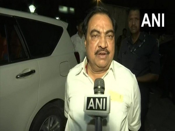 BJP leader Eknath Khadse on Tuesday (Photo/ANI)