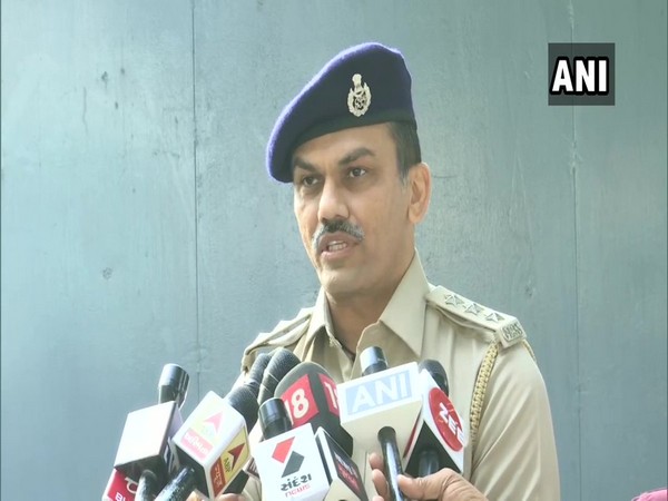 DSP SH Sarda talking to reporters on Tuesday in Ahmedabad, Gujarat. Photo/ANI