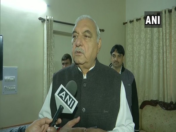 Former Haryana Chief Minister Bhupinder Singh Hooda speaking to ANI on Tuesday