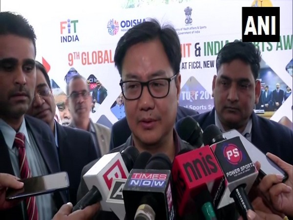 Union Minister Kiren Rijiju speaks to media on CAB 2019 in New Delhi on Wednesday [Photo/ANI]