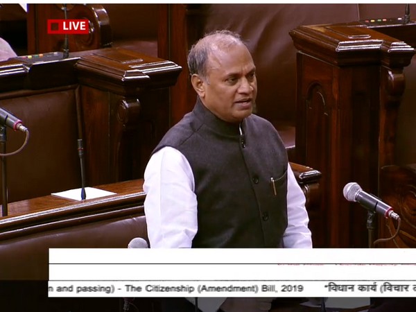 JDU leader RCP Singh speaking in the Rajya Sabha on Wednesday. Photo/RS TV