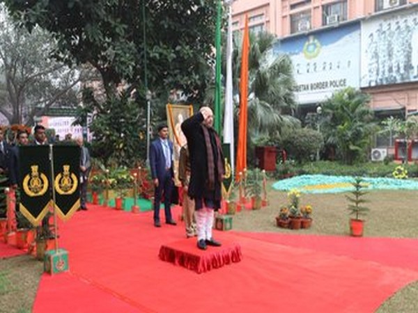 Home Minister Amit Shah at the ITBP headquarters in Delhi on Saturday