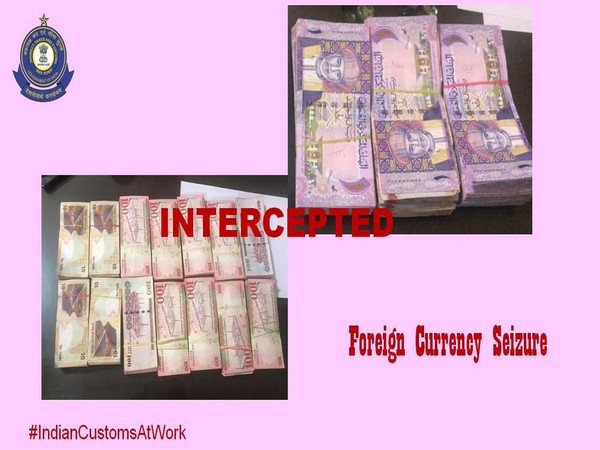 Delhi Airport Customs intercepted two male Indian passengers trying to smuggle foreign currency [Photo/Twitter]