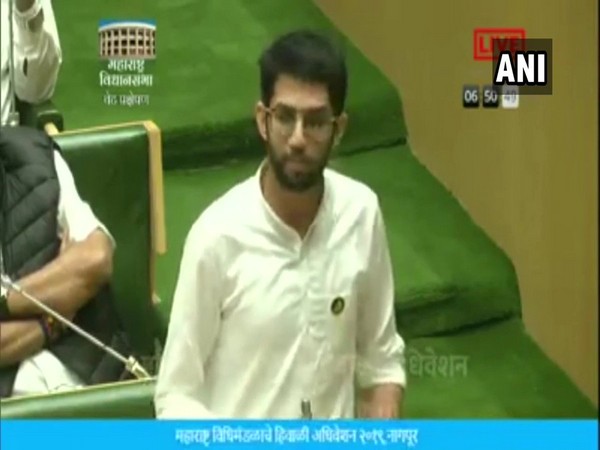 Shiv Sena leader Aaditya Thackeray speaking in Maharashtra Assembly on Thursday (Photo/ANI) 