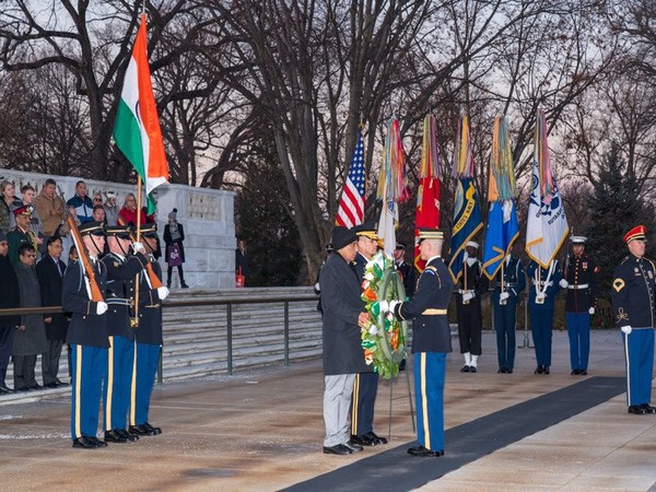 Defence Minister Rajnath Singh visits Arlington National Cemetery