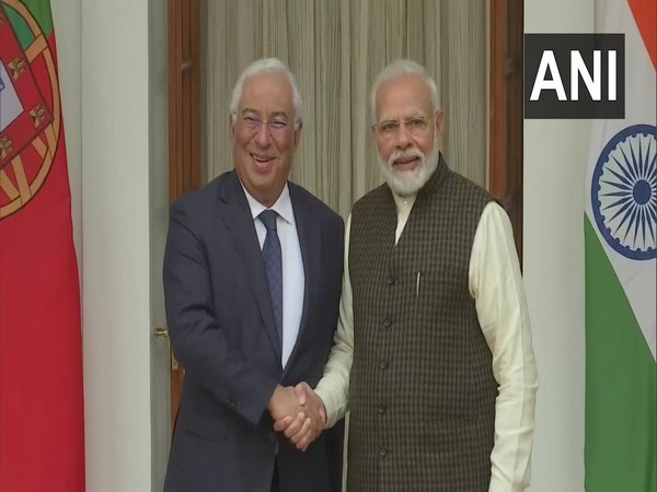 Prime Minister Narendra Modi with his Portugal counterpart Antonio Costa