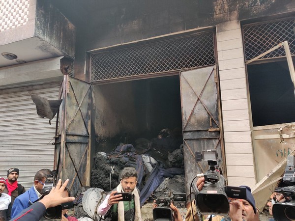 Visual from the site where fire took place. (Photo: Satyendra Jain Twitter)