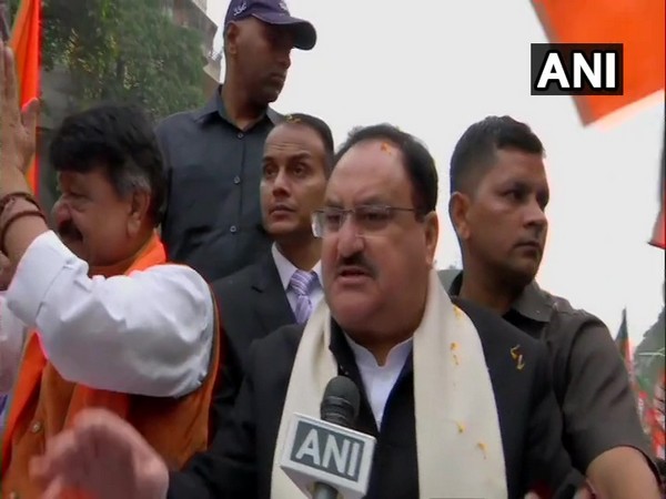 BJP working president JP Nadda speaking to ANI on Monday in Kolkata. Photo/ANI