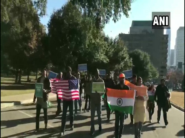 A view of pro CAA rally organised by Indian diaspora in US.