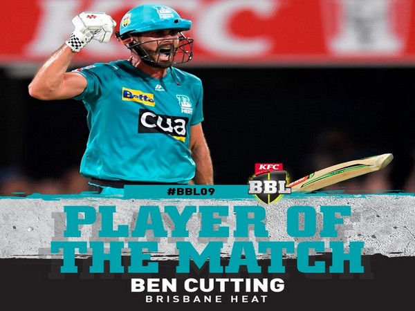 Brisbane Heat's Ben Cutting (Image: BBL's Twitter)