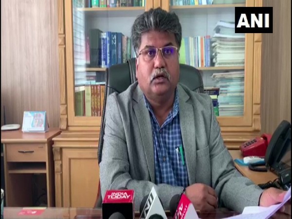 Mysore University Registrar Prof R Shivappa talking to reporters in Mysore, Karnataka on Thursday. Photo/ANI