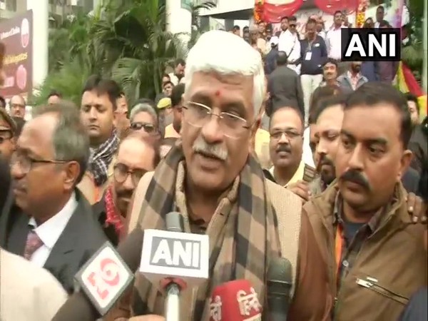 Union Minister Gajendra Shekhawat talking to reporters in Lucknow, UP on Thursday. Photo/ANI
