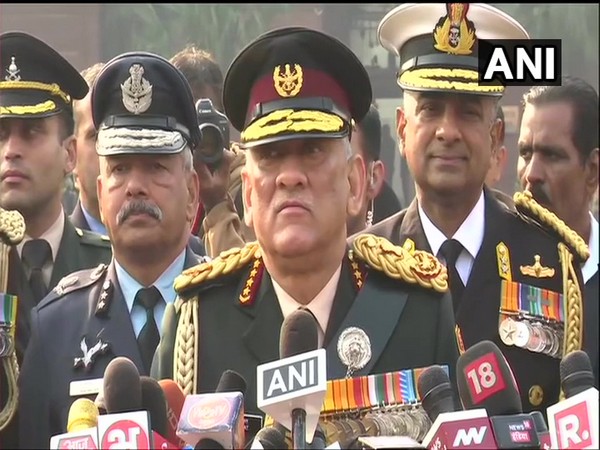 CDS General Bipin Rawat speaking to media in New Delhi on Wednesday. Photo/ANI